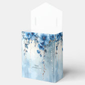 Blue Flowers and Pearls Favor Box フェイバーボックス (オープン)