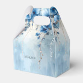 Blue Flowers and Pearls Favor Box フェイバーボックス (裏面サイド)