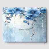 Blue Flowers and Pearls Guest Book ゲストブック (裏面)