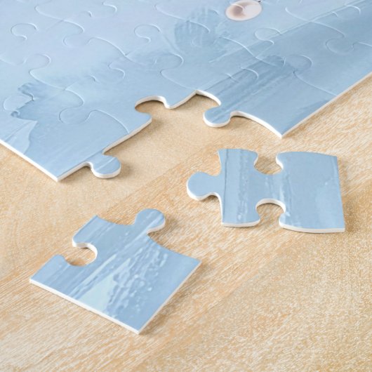 Blue Flowers and Pearls Jigsaw Puzzle ジグソーパズル (側面)