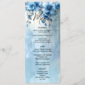 Blue Flowers and Pearls Menu メニュー (正面)