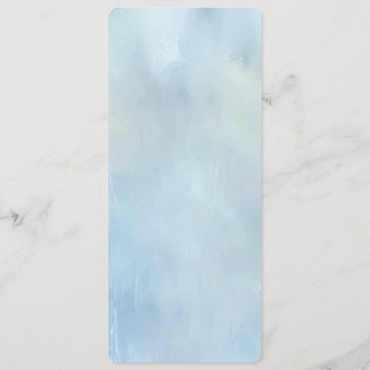 Blue Flowers and Pearls Menu メニュー (裏面)