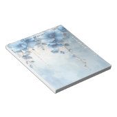 Blue Flowers and Pearls Notepad ノートパッド (アングル)
