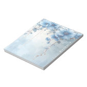 Blue Flowers and Pearls Notepad ノートパッド (回転)