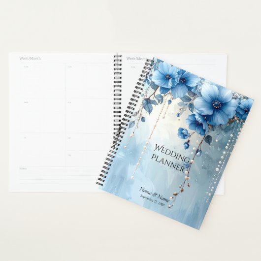 Blue Flowers and Pearls Planner プランナー手帳 (ディスプレー)