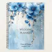 Blue Flowers and Pearls Planner プランナー手帳 (正面)