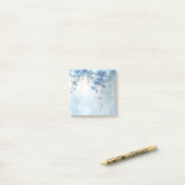 Blue Flowers and Pearls Post it Notes ポストイット (デスク上)