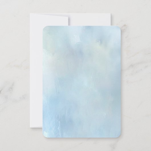 Blue Flowers and Pearls RSVP Card (裏面)