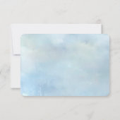 Blue Flowers and Pearls RSVP Card (裏面)