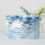 Blue Flowers and Pearls Save The Date セーブザデート (スタンド正面)