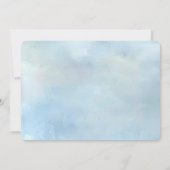 Blue Flowers and Pearls Save The Date セーブザデート (裏面)