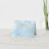 Blue Flowers and Pearls Thank You Card サンキューカード (裏面)