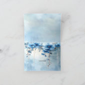 Blue Flowers and Pearls Thank You Card サンキューカード (内部)