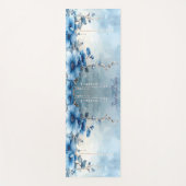 Blue Flowers and Pearls Yoga Mat ヨガマット (正面)