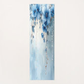 Blue Flowers and Pearls Yoga Mat ヨガマット (正面)