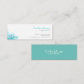 Blue flowers artistic elegant feminine zen card スキニー名刺 (正面/裏面)