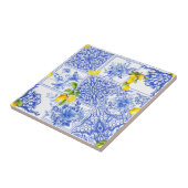 Blue flowers,blue china,porcelain,birds    タイル (側面)