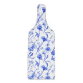 Blue Flowers Elegant Floral Boho Cutting Board カッティングボード (正面)