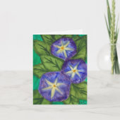 "Blue Flowers" Greeting Card ノートカード (正面)