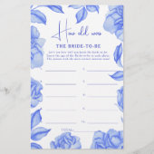 Blue Flowers How old was the bride to be game (正面)