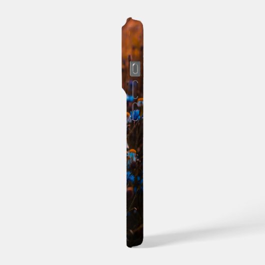 Blue flowers iPhoneケース (左側面)