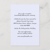 Blue Flowers Mason Jars Wedding Details エンクロージャーカード (裏面)