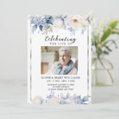 Blue Flowers Memorial Funeral Order of Service プログラム (スタンド正面)