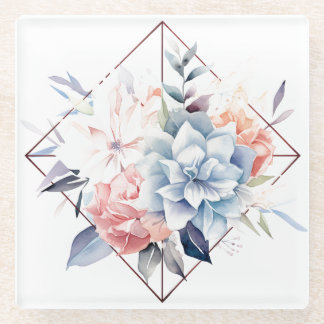 Blue Flowers: "My Kitchen" Coaster ガラスコースター