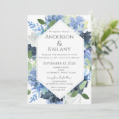 Blue Flowers Wedding 招待状 (スタンド正面)