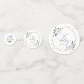 Blue Flowers, White Flowers, Greenery, Birthday コンフェッティ (正面)