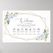 Blue Flowers, White Flowers, Wedding Timeline ポスター (正面)