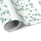 Blue flowers Wrapping Paper / Papier Cadeau floral ラッピングペーパー (ロールコーナー)
