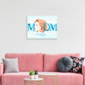 Blue Flowery Mom キャンバスプリント (インサイチュ (リビング))