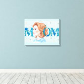 Blue Flowery Mom キャンバスプリント (インサイチュ (ウッドフロア))