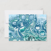 Blue Fluid Artに感謝 サンキューカード (正面)