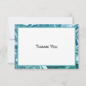 Blue Fluid Artに感謝 サンキューカード (裏面)