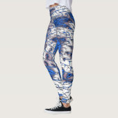 Blue Fluid Motion Leggings レギンス (左)