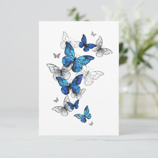 Blue Flying Butterflies Morpho カード (スタンド正面)
