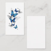 Blue Flying Butterflies Morpho ロイヤリティカード (正面/裏面)
