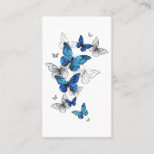 Blue Flying Butterflies Morpho 予約カード (正面)