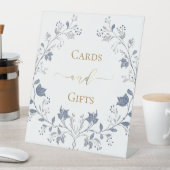 blue foliage cards sign 台座サイン (インサイチュ)
