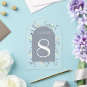  blue foliage table number 8 アクリル招待状 (インサイチュ (ウェディング))