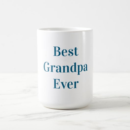 Blue Font Best Grandpa Ever コーヒーマグカップ (中央)
