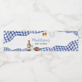 Blue Football Baby Shower ペットボトルラベル (シングルラベル)