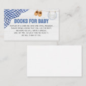 Blue Football Baby Shower Books for Baby エンクロージャーカード (正面/裏面)