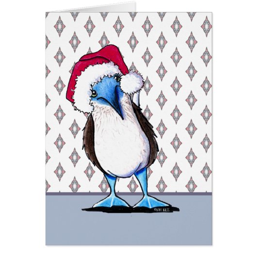 Blue Footed Bird Christmas Card (正面)