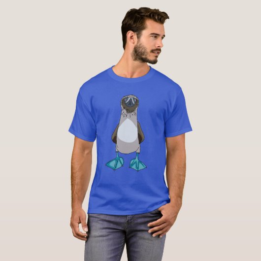 Blue Footed Booby Cartoon Tシャツ (正面フル)