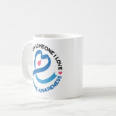 Blue for Someone I Love – Diabetes Awareness コーヒーマグカップ (正面左)
