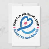 Blue for Someone I Love – Diabetes Awareness 招待状 (正面)