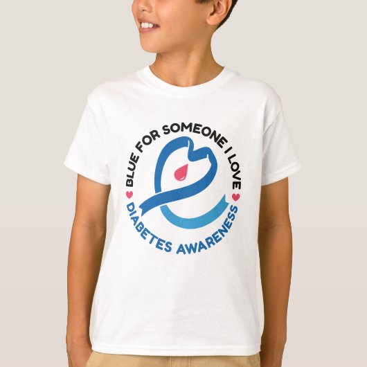 Blue for Someone I Love – Diabetes Awareness Tシャツ (正面)